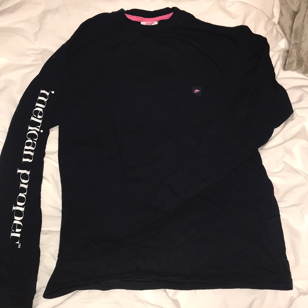 ‘merican proper long sleeve size medium navy